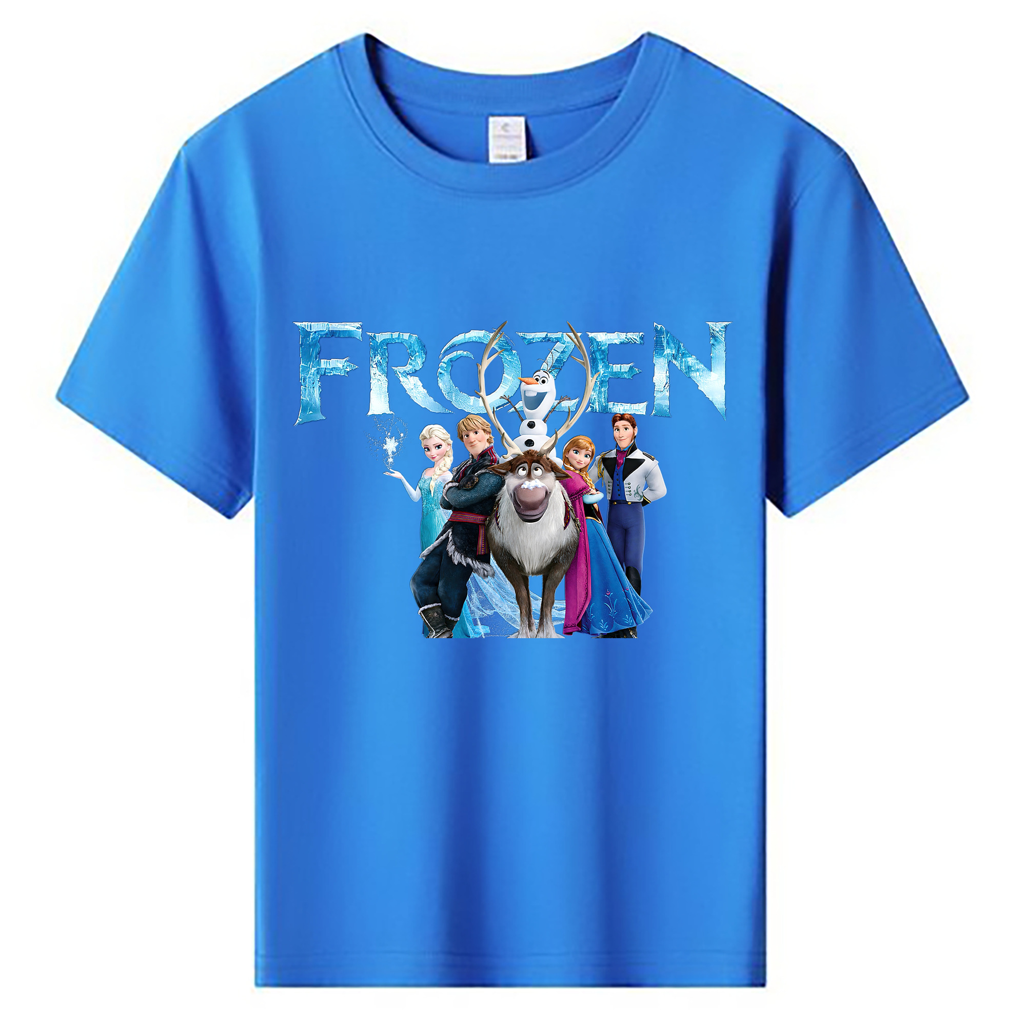 （画像用） アナと雪の女王 アンナ エルサ Frozen Anna Elsa 綿100％キッズTシャツ（フロントプリント）
